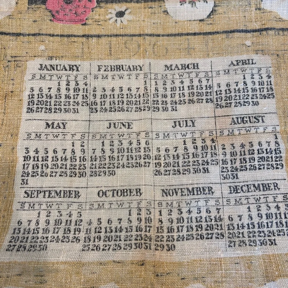 1964 Kitchen Hutch Linen Calendar